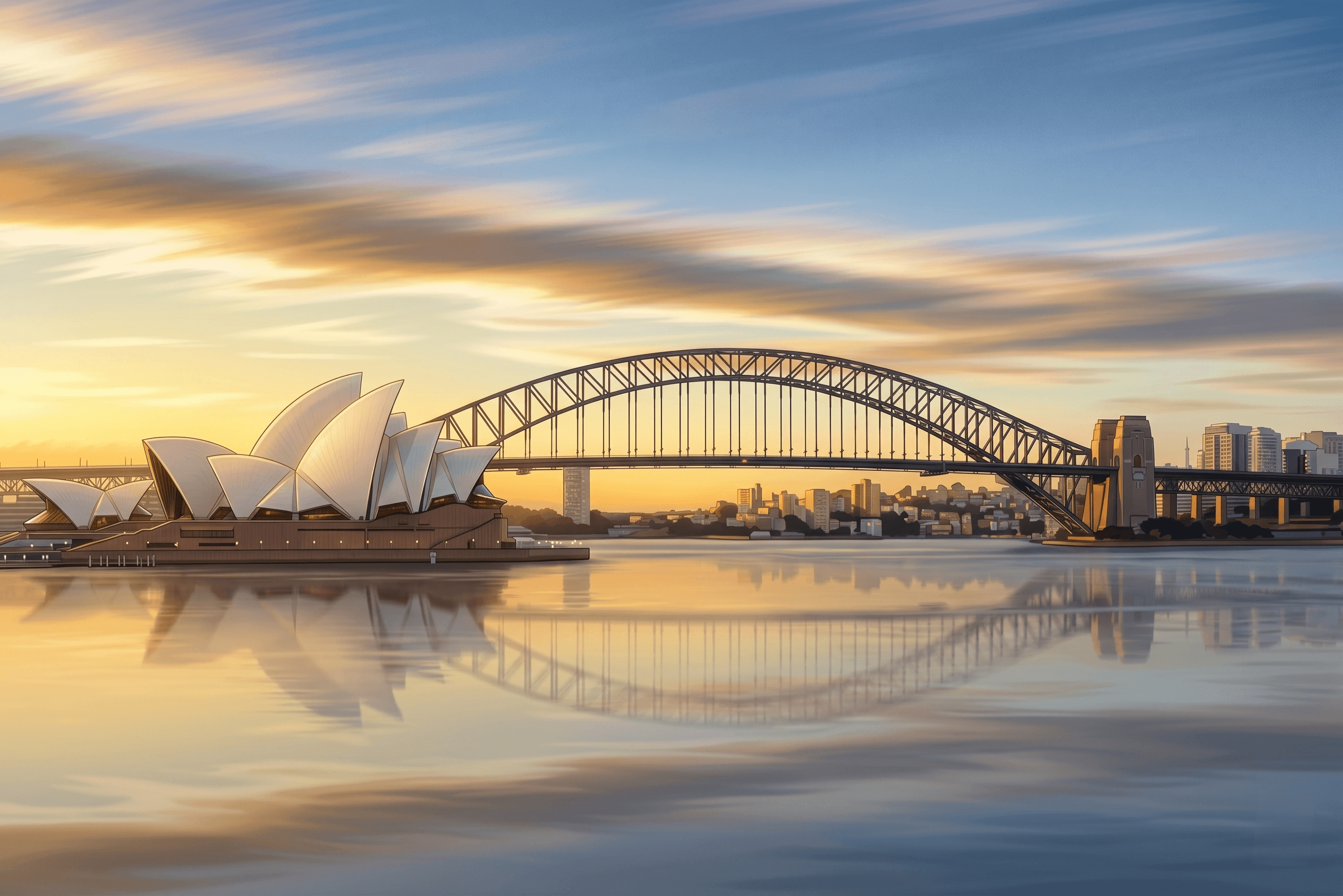 Sydney Harbour at sunset